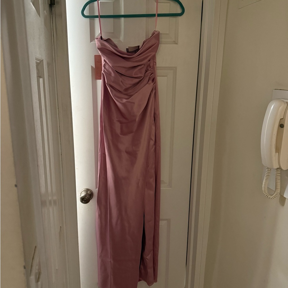 BHLDN Purple Spaghetti Strap Maxi Gown